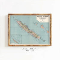 Old Map of New Caledonia an Liberty Islands Nouvelle-Calédonie Carte 1953 | Vintage Map Wall Art Print (Copy)