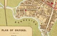 Old Map of Oxford 1910 England Vintage Map | Vintage Map Wall Art Print