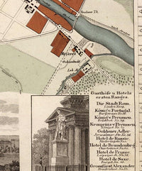 Old Map of Berlin Germany 1860 Vintage Map | Vintage Map Wall Art Print