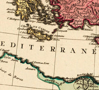 Old Map of Middle East Arabian Peninsula 1790 Vintage Map Arabia | Vintage Map Wall Art Print