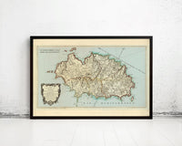 Old Map of Ibiza Island Spain 1778 Vintage Map | Vintage Map Wall Art Print