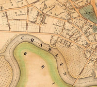 Old Map of Cambridge Massachusetts 1854 Vintage Map | Vintage Map Wall Art Print