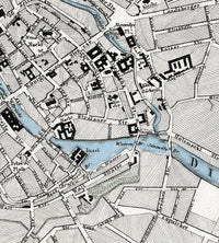 Old Map of Berlin, Germany 1860 Antique Vintage Map | Vintage Map Wall Art Print