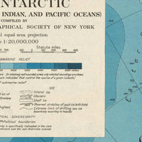 Old Map of Antarctica 1929 Vintage Map of Antarctica | World Map Gift World Map Print | Vintage World Map | World Map Wall Art