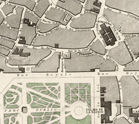 Old Map of Brussels Belgium 1860 Vintage Map | Vintage Map Wall Art Print