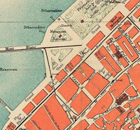 Old Map of Geneve Switzerland 1908 Vintage Map | Vintage Map Wall Art Print