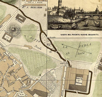 Old Map of Seville Sevilla Spain 1848 Vintage Map | Vintage Map Wall Art Print