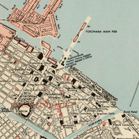 Old Map of Yokohama Japan  | Vintage Map Wall Art Print