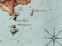 Old Map of Capri Italy 1899 Vintage Map | Vintage Map Wall Art Print