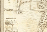 Old Map of Stockport Manchester 1824 Vintage Map | Vintage Map Wall Art Print