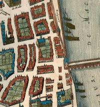 Old Map of Maastricht Netherlands 1657  | Vintage Map Wall Art Print