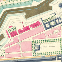 Old Map of Toulon France 1841 Vintage Map | Vintage Map Wall Art Print
