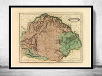 Old Map of Hungary 1831 Vintage Map | Vintage Map Wall Art Print