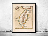 Vintage Map of Taiwan 1763  | Vintage Map Wall Art Print