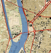 Old Map of Cairo Egypt Vintage Map | Vintage Map Wall Art Print