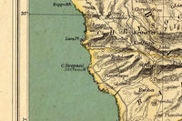 Old Map of Cyprus 1878 Vintage Map | Vintage Map Wall Art Print