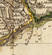 Old Map of Algarve and Portugal 1780 Vintage Map | Vintage Map Wall Art Print