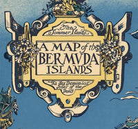 Old Map of Bermuda Islands 1930 Wall Map Print Vintage Map | Vintage Map Wall Art Print