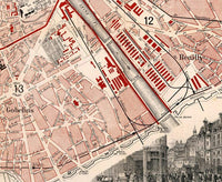 Old Map of Paris Guide 1892 Vintage Map | Vintage Map Wall Art Print