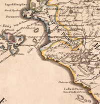 Old Map of Tuscany Toscana Italy 1791 Vintage Map | Vintage Map Wall Art Print