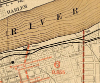 Old map of Kansas City Missouri 1886 vintage Map Gift | Vintage Map Wall Art Print