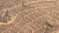 Old View of London in 1896 Vintage Map | Vintage Map Wall Art Print