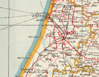 Old Map of Palestine 1942 Vintage Map of Palestine | Vintage Map Wall Art Print |