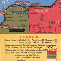 Old World War 2 History Chart 1942 Dated Events Allies | World Map Gift World Map Print | Vintage World Map | World Map Wall Art