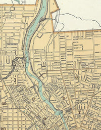 Old Map of Rochester United States 1895  | Vintage Map Wall Art Print