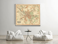 Old Map of Hanover Germany 1949 Hanover  | Vintage Map Wall Art Print