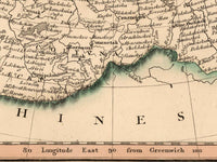 Old Map of Russia Russian Empire 1808  | Vintage Map Wall Art Print