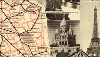 Old Map of Paris Guide 1937 Vintage Map | Vintage Map Wall Art Print