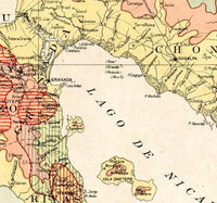 Old Map of Nicaragua 1903 Vintage Map of Nicaragua | Vintage Map Wall Art Print