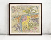 Old Map of Prague 1910 Czech Republic Vintage Map | Vintage Map Wall Art Print