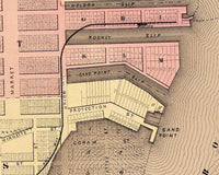 Old Map of Saint John Canada 1875 Vintage Map | Vintage Map Wall Art Print