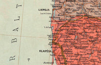 Old Map of Lithuania 1920 Vintage Map | Vintage Map Wall Art Print
