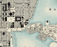 Old map of Helsinki 1860 Finland Helsingfors Vintage Map | Vintage Map Wall Art Print
