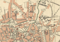 Old Map of Munster Germany 1913 Vintage Map | Vintage Map Wall Art Print