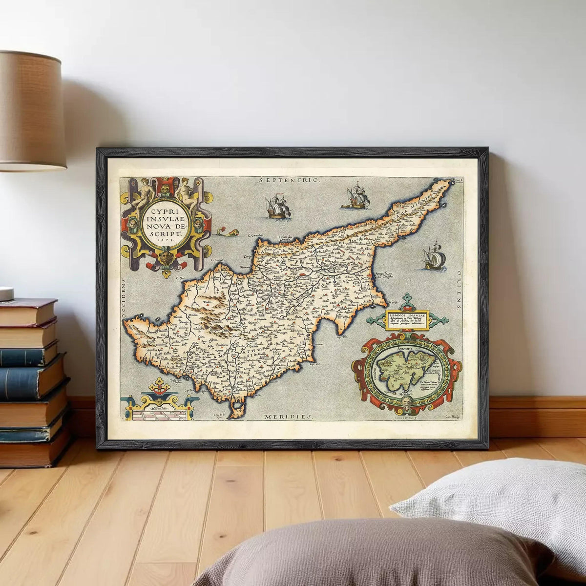 Old Map of Cyprus 1573 Vintage Map – OldCityPrints - VINTAGE MAPS AND ...