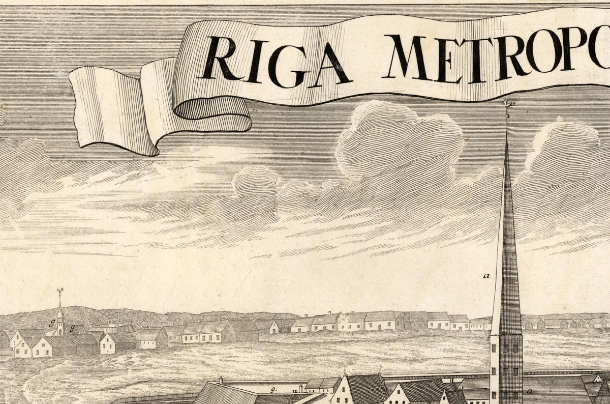 Old Map of Riga 1720 Latvia Vintage Map – OldCityPrints - VINTAGE MAPS ...