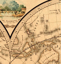 Old Map of the World 1839 Old Map of the World  | World Map Gift World Map Print | Vintage World Map | World Map Wall Art | Large Map Print