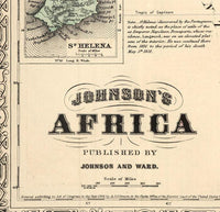 Old Map of Africa Continent 1864 Vintage Map | World Map Gift World Map Print | World Map Wall Art