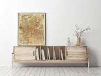 Vintage Map of Rome Roma Italy 1930 Old Map of Rome | Vintage Map Wall Art Print