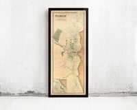 Old Map Plymouth Massachusetts 1897 Vintage Map | Vintage Map Wall Art Print