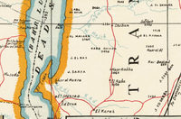 Old Map of Palestine 1942 Vintage Map of Palestine | Vintage Map Wall Art Print |