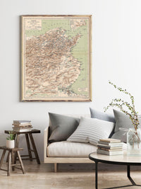 Old Map of Tunisie Tunisia 1912 Vintage Map | Vintage Map Wall Art Print