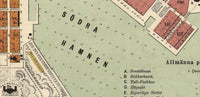 Old Map of Helsinki Finland 1876 Vintage Map | Vintage Map Wall Art Print