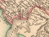 Old Map of Russia Russian Empire 1808  | Vintage Map Wall Art Print
