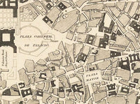 Old Map of Madrid Spain 1831 Vintage Map | Vintage Map Wall Art Print