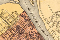 Old Map of Lowell Massachusetts 1881 Vintage Map | Vintage Map Wall Art Print